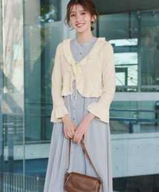 Tiaclasse フリルリボンカーディガン