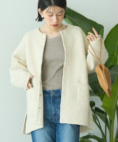 AMERICAN HOLIC Wフェイスラグランニットコーディガン