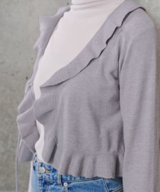 Tiaclasse フリルリボンカーディガン