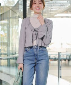 Tiaclasse フリルリボンカーディガン