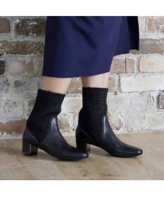 MODE ET JACOMO <MODE ET JACOMO>リブニットソックスショートブーツ