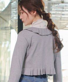 Tiaclasse フリルリボンカーディガン