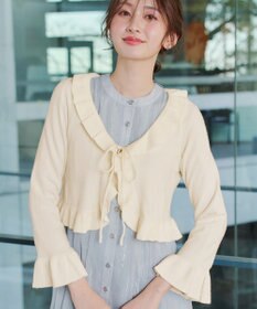 Tiaclasse フリルリボンカーディガン