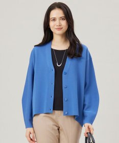 自由区 【洗える】ドライコットンハイゲージニット カーディガン