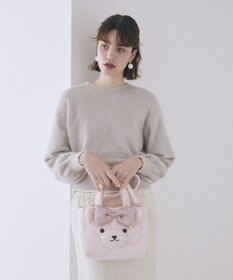 Maison de FLEUR リボンベアショルダートートバッグ