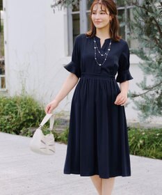 Tiaclasse 【洗える】キャンディースリーブ花柄ワンピース