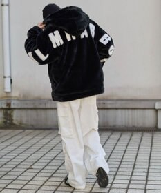 WEGO 【ユニセックス着用ITEM/MLサイズ展開】エコファーグラフィックブルゾン