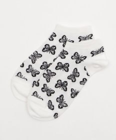 WEGO 総柄バタフライショートソックス