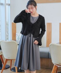 Tiaclasse フリルリボンカーディガン