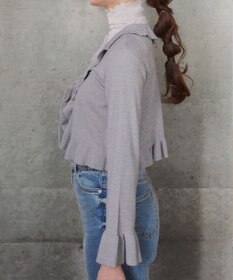 Tiaclasse フリルリボンカーディガン