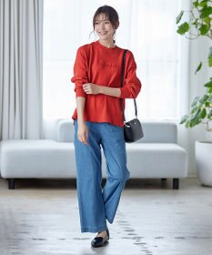 Tiaclasse 【洗える】エンボスロゴニットプルオーバー