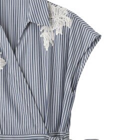 YECCA VECCA フラワーレースカシュクールワンピース