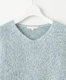 自由区 【洗える】カラーミックスリネン ニット