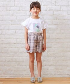 ANY KIDS 袖フリル エモプリント Ｔシャツ