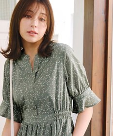 Tiaclasse 【洗える】キャンディースリーブ花柄ワンピース