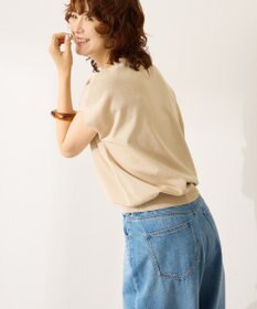 AMERICAN HOLIC 【WEB限定】接触冷感ラメフレンチスリーブニットプルオーバー