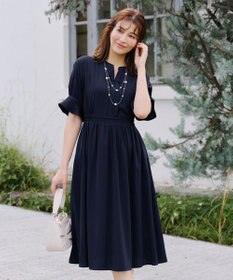 Tiaclasse 【洗える】キャンディースリーブ花柄ワンピース