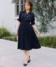 Tiaclasse 【洗える】キャンディースリーブ花柄ワンピース