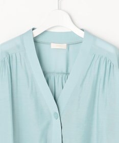 ANY SIS シアーギャザー カーディガン