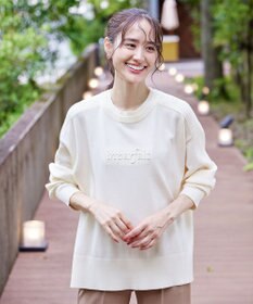 Tiaclasse 【洗える】エンボスロゴニットプルオーバー