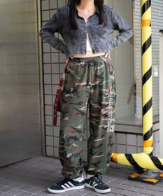 WEGO 【ウエストゴム】ラインストーンロゴスウェットパンツ