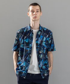JOSEPH HOMME 【新柄】テクノボイルストレッチ レギュラーカラー半袖シャツ