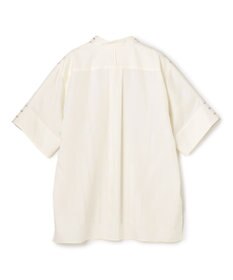 BEIGE， QUARTZ / 異素材コンビ ストライプシャツ