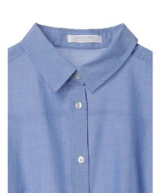 Green Parks 綿麻混タブ付オーバーサイズシャツチュニック