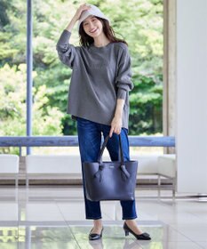 Tiaclasse 【洗える】エンボスロゴニットプルオーバー