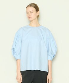 JOSEPH 【洗える】コットンシルク　ラウンドネックブラウス