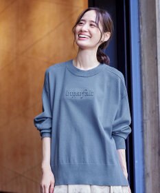 Tiaclasse 【洗える】エンボスロゴニットプルオーバー