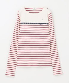 組曲 KIDS 【150-160㎝】レースボーダー トップス