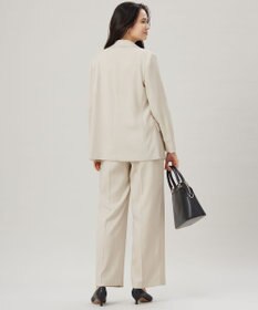 自由区 L 【ドラマ「明日はもっと いい日になる」着用】【セットアップ対応・接触冷感・洗える】リネンライクシンセティックテーラード ジャケット