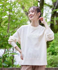 Tiaclasse 【洗える】エンボスロゴニットプルオーバー