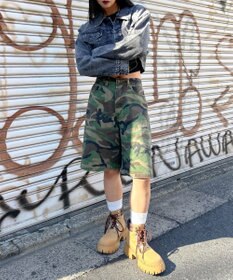 WEGO ヴィンテージウォッシュショートデニムジャケット