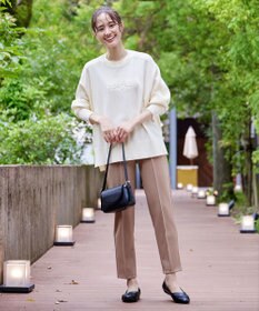 Tiaclasse 【洗える】エンボスロゴニットプルオーバー