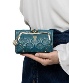 ANNA SUI ピーコック 二つ折り口金財布