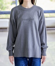 Tiaclasse 【洗える】エンボスロゴニットプルオーバー