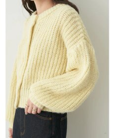 earth music&ecology ヘアリーショートニットカーディガン