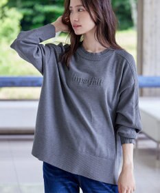 Tiaclasse 【洗える】エンボスロゴニットプルオーバー