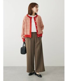 Green Parks ・ｆｕｒｒｙ　ｒａｔｅ　ツィードラメニットカーディガン