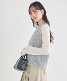 earth music&ecology クルーネックニットベスト