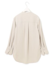 ICB 【WEB限定カラーあり・洗える】 ライトダブルクロス バンドカラーシャツ