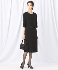 自由区 FORMAL 【洗える/縦横ストレッチ】セオプラスエス横二重ジャケット＋ワンピース