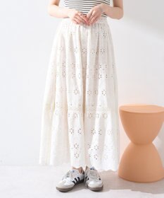 earth music&ecology シフリー刺繍スカート