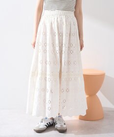 earth music&ecology シフリー刺繍スカート