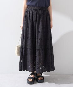 earth music&ecology シフリー刺繍スカート