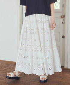 earth music&ecology シフリー刺繍スカート