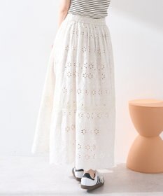 earth music&ecology シフリー刺繍スカート