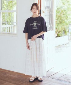 earth music&ecology シフリー刺繍スカート